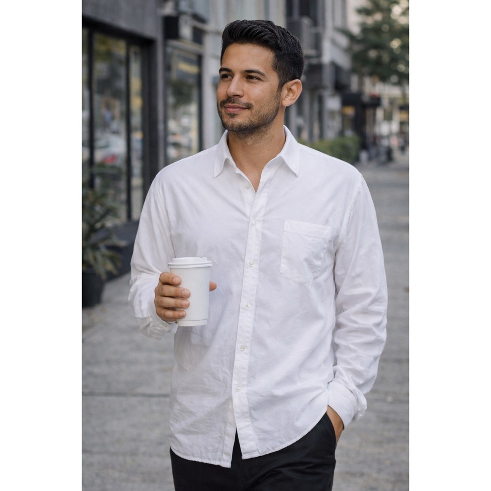 Frankie Shop Crisp White Button-Down‎ Shirt size large